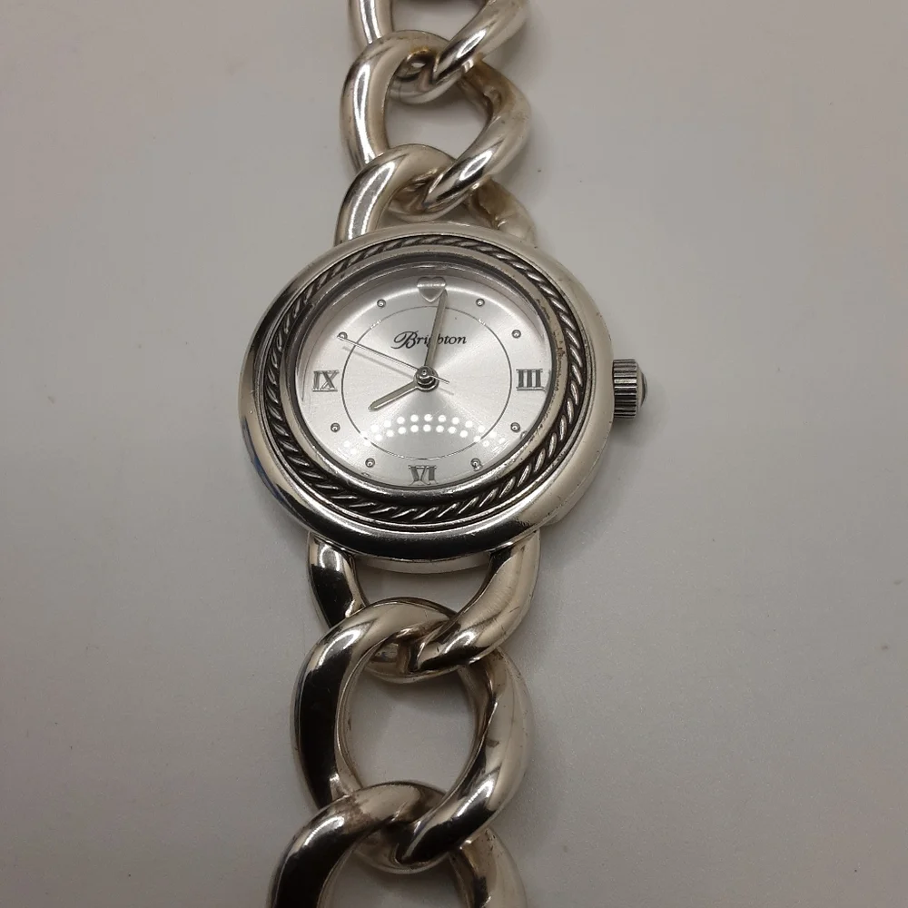Brighton Modena Silver-plated Watch New Battery - Excellent Used Condition